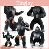Реалистичная ПВХ фигурка воина-гориллы, модель животного джунглей, декоративный коллекционный предмет