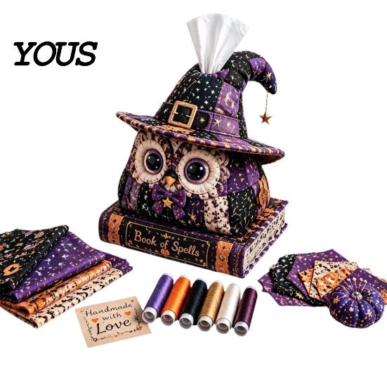 Стеганый Чехол для Салфеток, Выкройка, Коробка, Набор для Шитья DIY, Тема Хэллоуина, Лоскутное Шитье, Ремесло, Готический Набор, Чехол Ручной Работы, для Дома И Дома с Привидениями