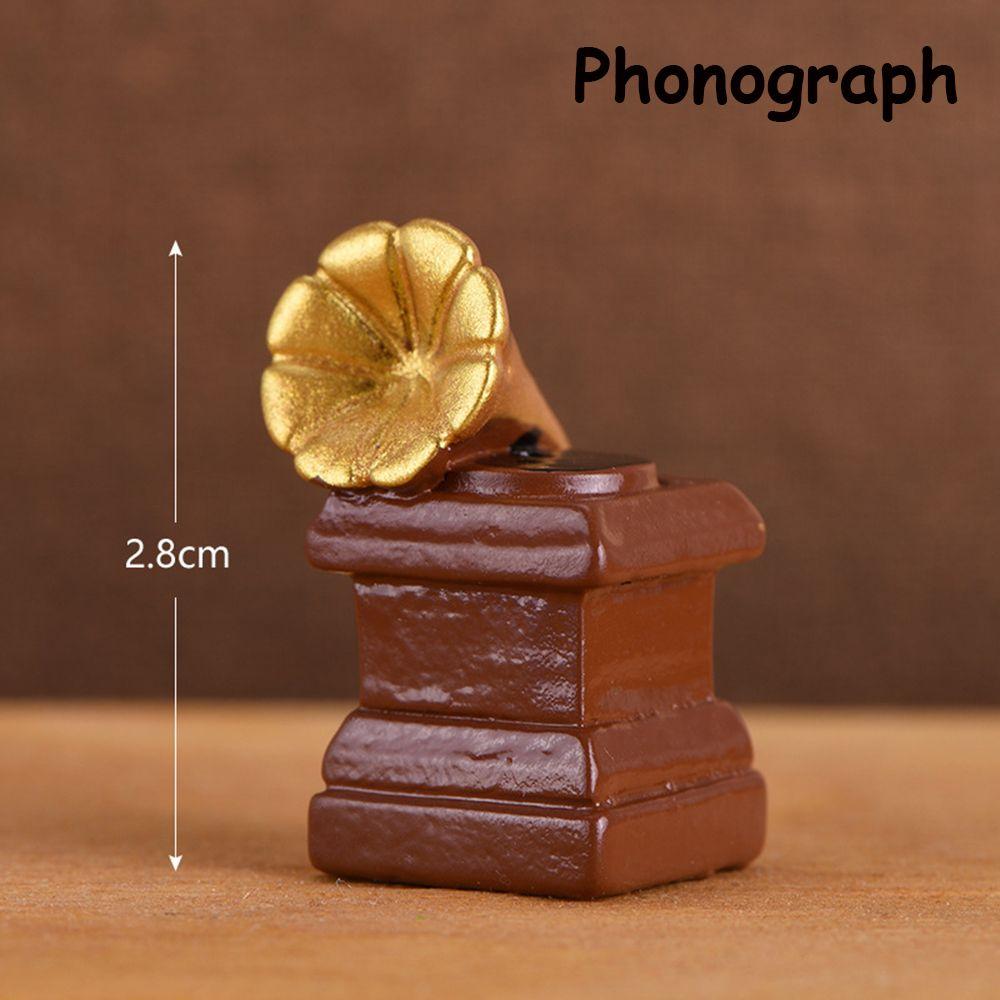 Ретро Кукольный домик Украшения Игрушка Домашний декор Мини Пианино Модель ТВ Мебель Фигурка Телефон