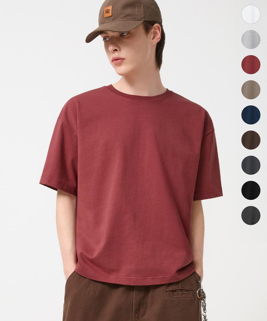 TRILLION [Special Feature] Essential Cp Double-Layered Cropped Short Sleeve T-Shirt_9 Colors (K Type)