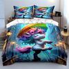 "Colorful Unicorn Bedding Set" Bedding Duvet Cover Set Duvet Cover Pillowcases (1 * Duvet Cover 2 * Pillowcases, without duvet insert)