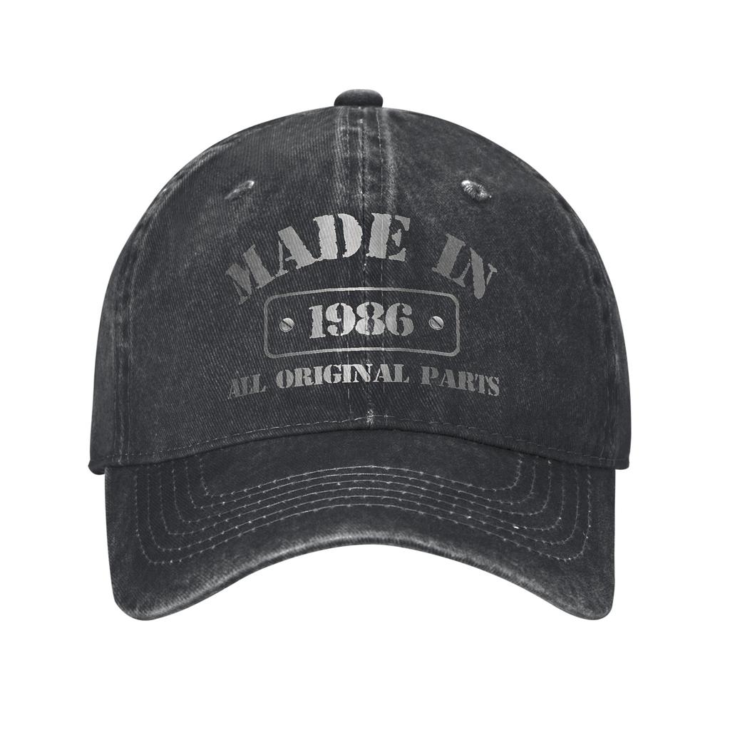 Born in 1986 vintage age 40 years old funny 40th birthday Headwear Baseball Cap Men Women Daily Caps Hat Adjustable Trucker Hat