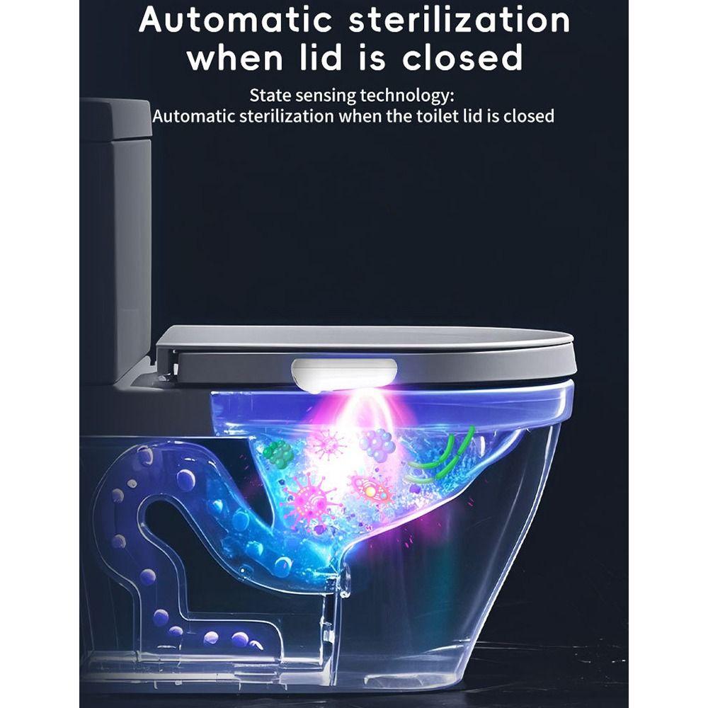 RGB Color Changing Toilet Lid Sanitizer Automatic UV Sterilization Toilet Sensor Light  Travel