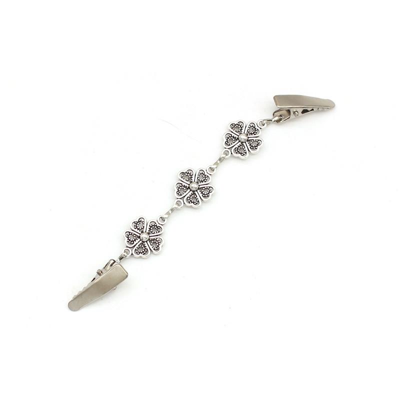 Ретро застежки-клипсы для кардигана для одежды, прищепки, зажим для шарфа, брошь, серебристая булавка, пряжка-клипса, держатель, женское платье, ювелирное изделие