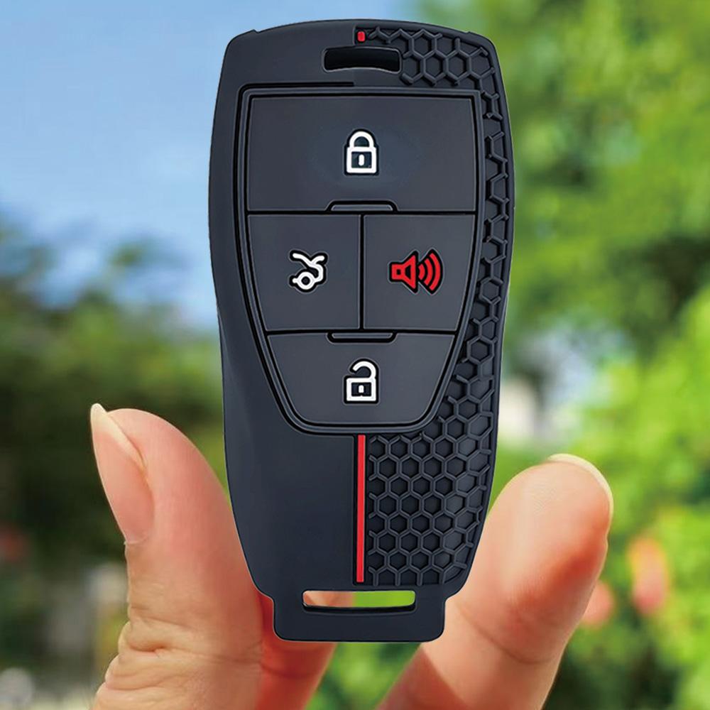 Hot Sale Silicone Keychain for Baic X55 X35 X75 Ii Evo 5 Beijing Bj40 Bj80 U7 X7 Remote Smart Auto Car Key Case Cover Fob Holder