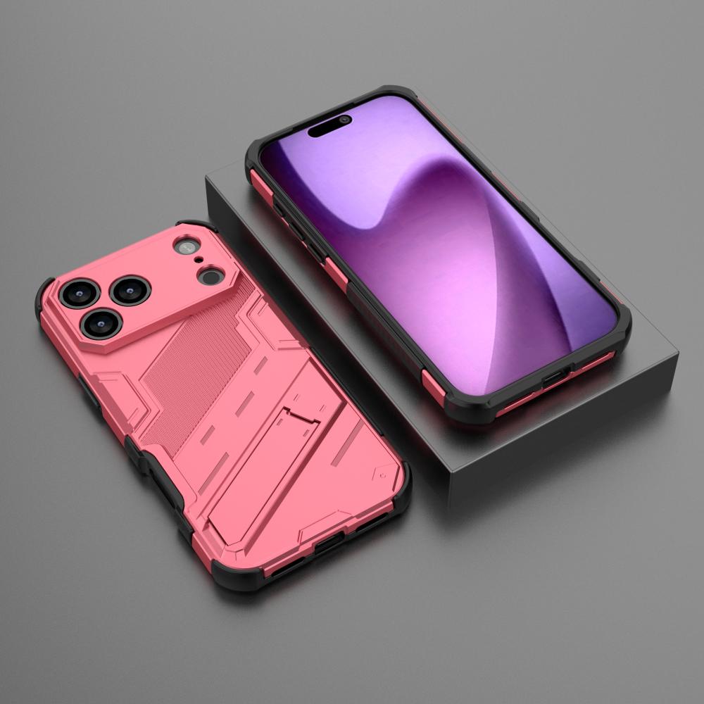 Бронированный противоударный чехол-подставка для iPhone 17 Pro Max 17 Air 16 Pro 15 Plus, держатель-подставка, магнитный, жесткий ПК, Funda Coque Case