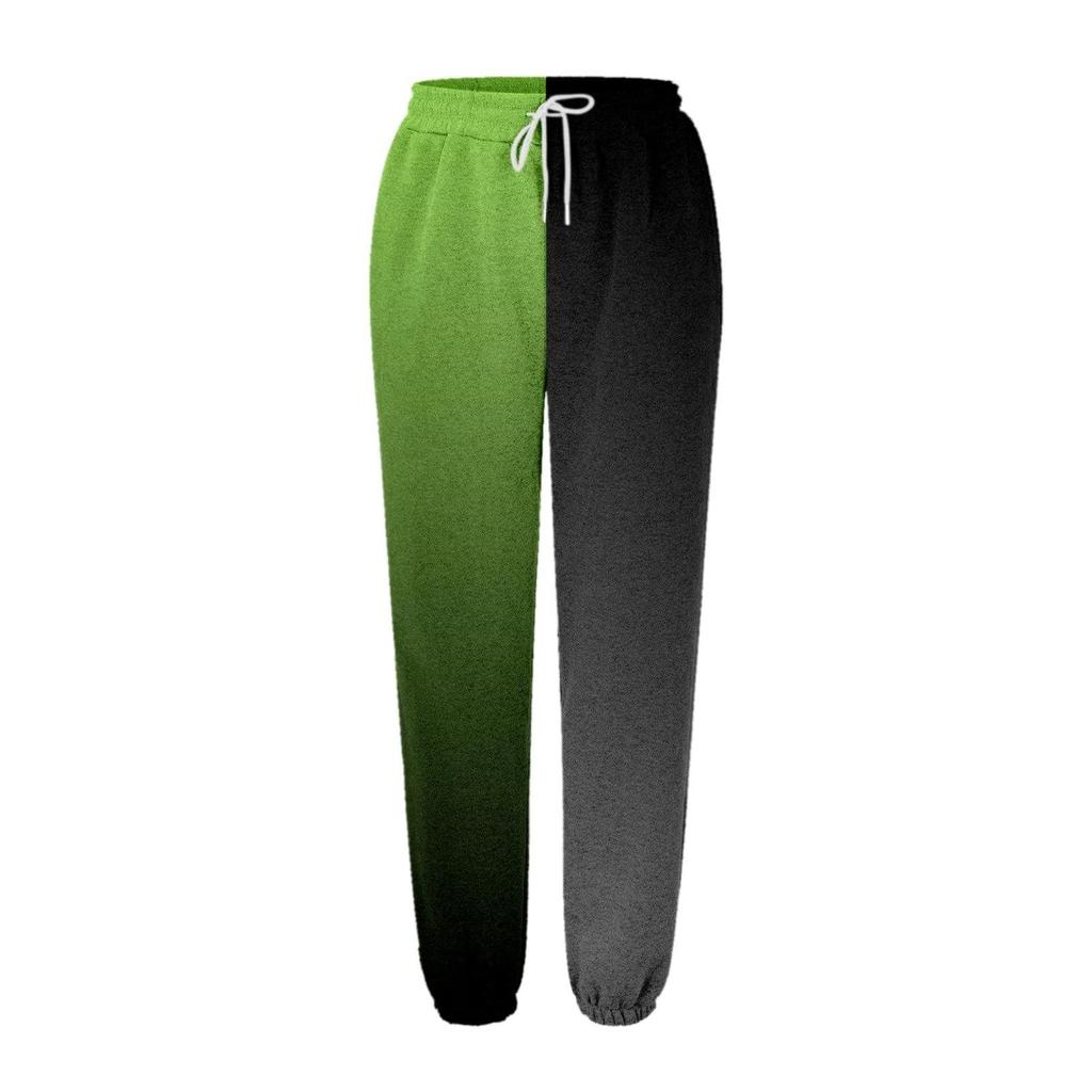 Женские повседневные модные спортивные штаны повседневные брюки с принтом одинакового цвета