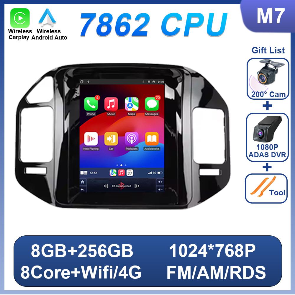 9,7-дюймовый Android для Mitsubishi Pajero 3 V60 V68 V73 1999 - 2011 Carplay автомобильный радиоприемник мультимедийный плеер GPS навигация WIFI 2 Din