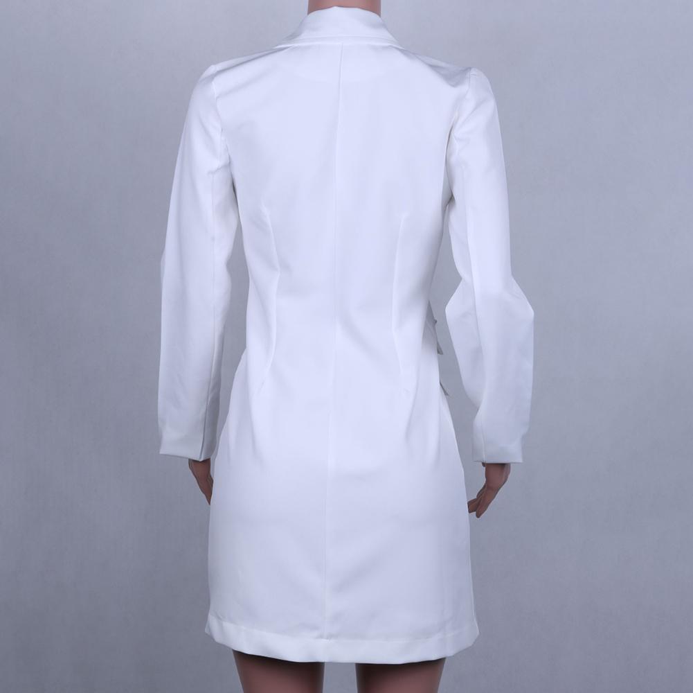 Блейзер с рукавами на груди, официальное рабочее облегающее платье, женское длинное двойное платье