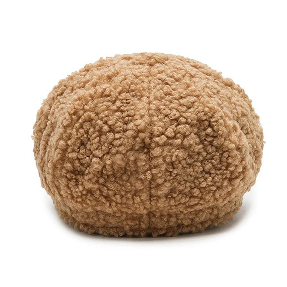 Модные береты из овечьей шерсти для женщин Осень Зима Шляпа художника Восьмиугольная кепка