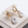Fashion Drop Shape Cubic Zirconia Dangle Earrings for Women Jewelry Party Accessories