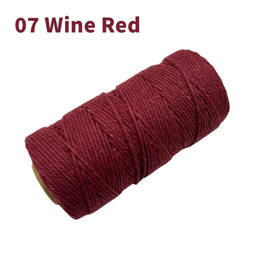 100 м/рулон 2 мм цветной хлопковый шнур макраме рождественский ручной работы плетеный канат гобелен ремесла свадебная лента DIY шнур домашний декор