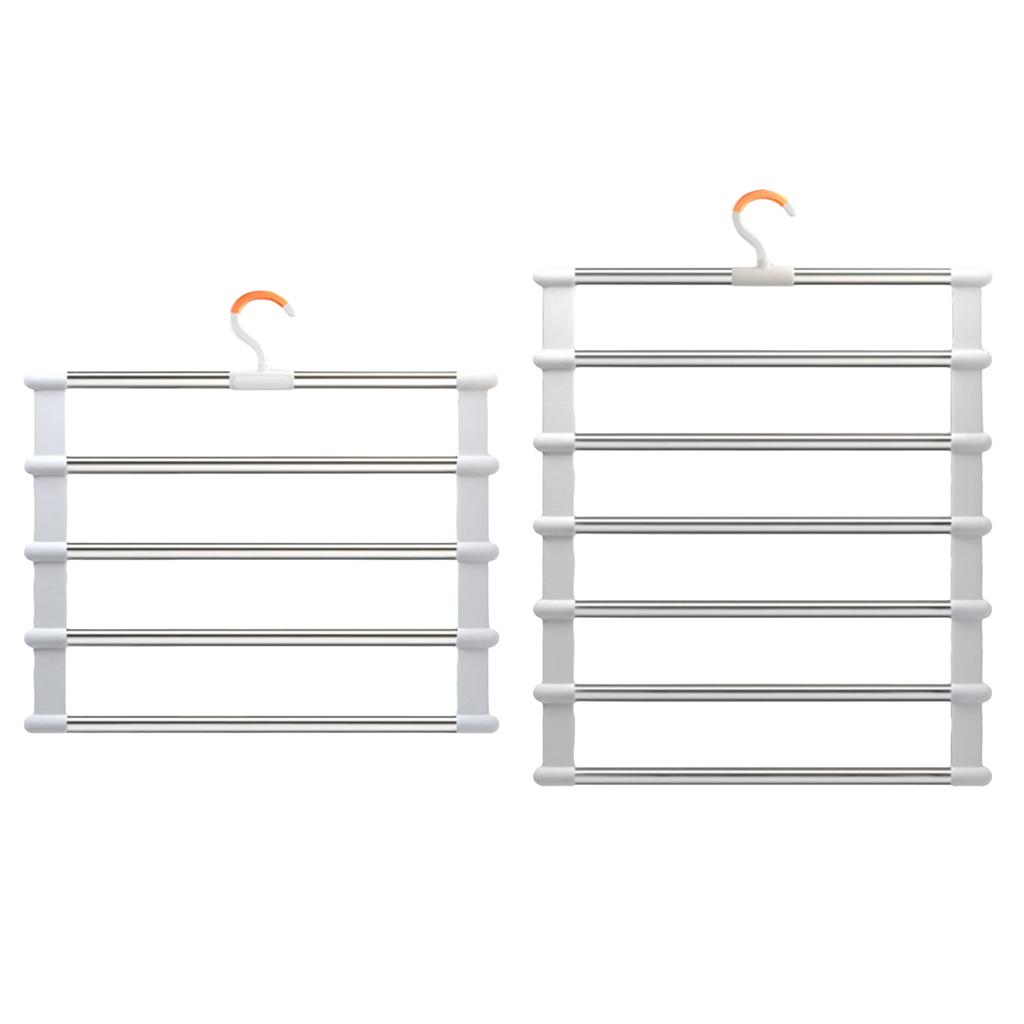 Многослойная складная вешалка для одежды с зажимами, экономящая место, многоярусная металлическая складная стойка-держатель для брюк с зажимом