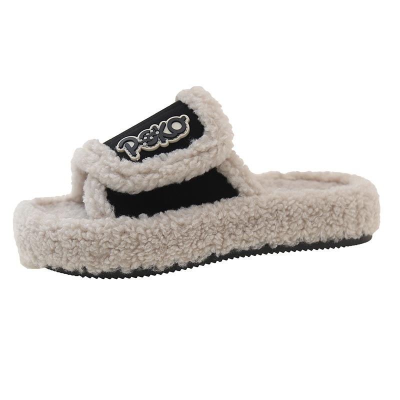 Xiaoxiangfeng Mao Mao Slippers 2025 New Autumn and Winter Indoor Home Cotton Mop Outdoor Wear Non-slip Premium Cotton Slippers Women