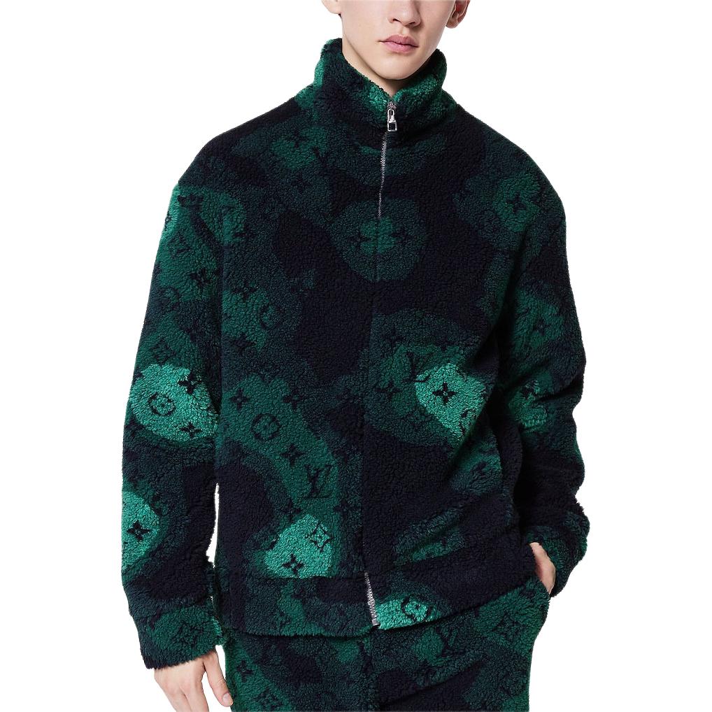 LOUIS VUITTON Monogram Camo Fleece Blouson Multicolor 1AATYT