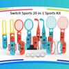 20 In 1 Switch Sports Accessories Bundle for Nintendo Switch Sport Game, Joycon Controller with Fencing Grips, Tennis Rackets/Golf Clubs/Charging Dock