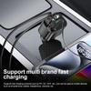 Автомобильное зарядное устройство 3 в 1 с двумя USB PD QC3.0, выдвижное, Bluetooth 5.0, громкая связь, беспроводной автомобильный комплект, FM-передатчик, MP3-плеер