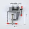 30mm Mini Aluminum Alloy Vise Table Vise Aluminum Alloy Vise Mini DIY Household Flat Table Vise