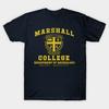 Мужская черная футболка с принтом Marshall College Печать на трансферной бумаге без вырезания Хлопковая футболка