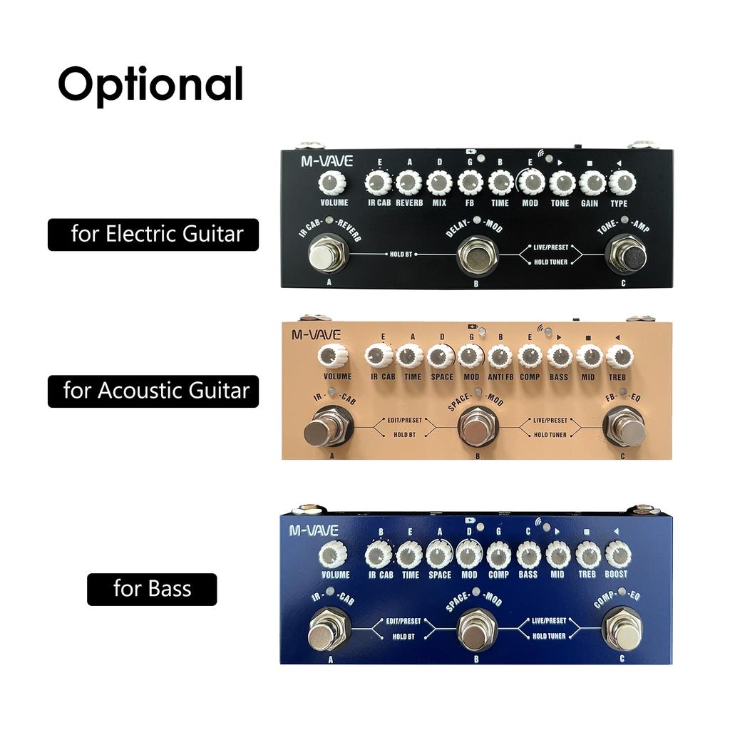 MVAVE CUBE BABY Portable Multifunctional Bass Combined Effect Pedal with Wireless Music Playback