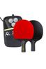 Table Tennis Racket Set Short with Storage and Lightweight Wooden Ping Pong Bag (2 Rackets) Bag, Balls, [Used]