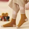 5 пар/пакет Однотонные зимние носки Полосатые теплые носки Утолщенные шерстяные носки Сезон осень-зима