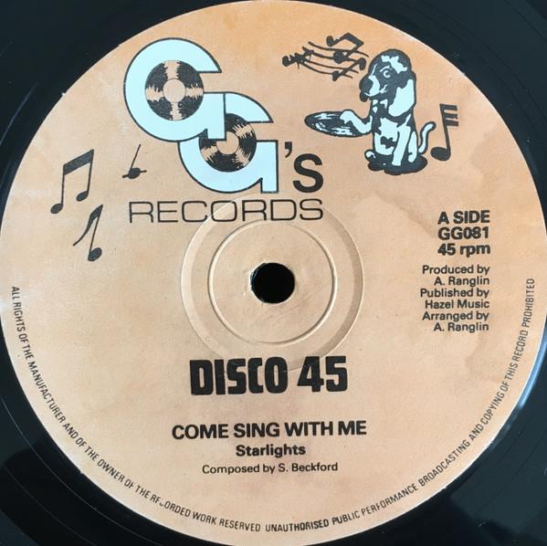 12-дюймовая пластинка STARLITES Come Sing With Me GG081 GGs Records UK Регги Ска Даб Б/У