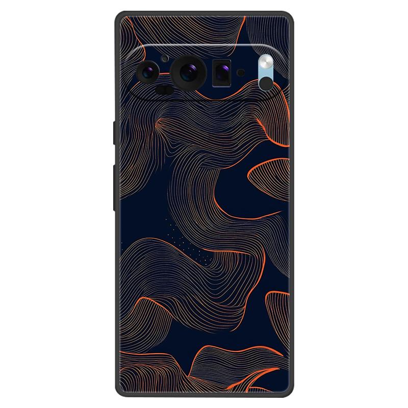 For Google Pixel 9 Pro XL Case Cool Painted Silicone TPU Soft Cover For Googe Pixel 9 9 Pro 8A Cases Black Protective Shells