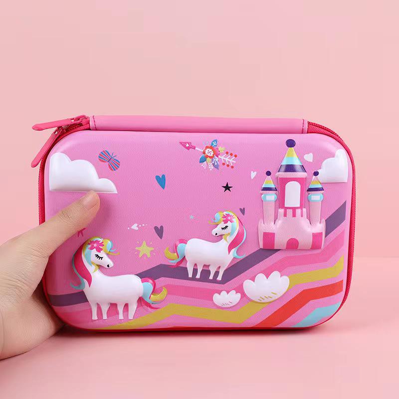 Квадратный пенал из ЭВА с рисунком - большая вместимость для студентов и взрослых