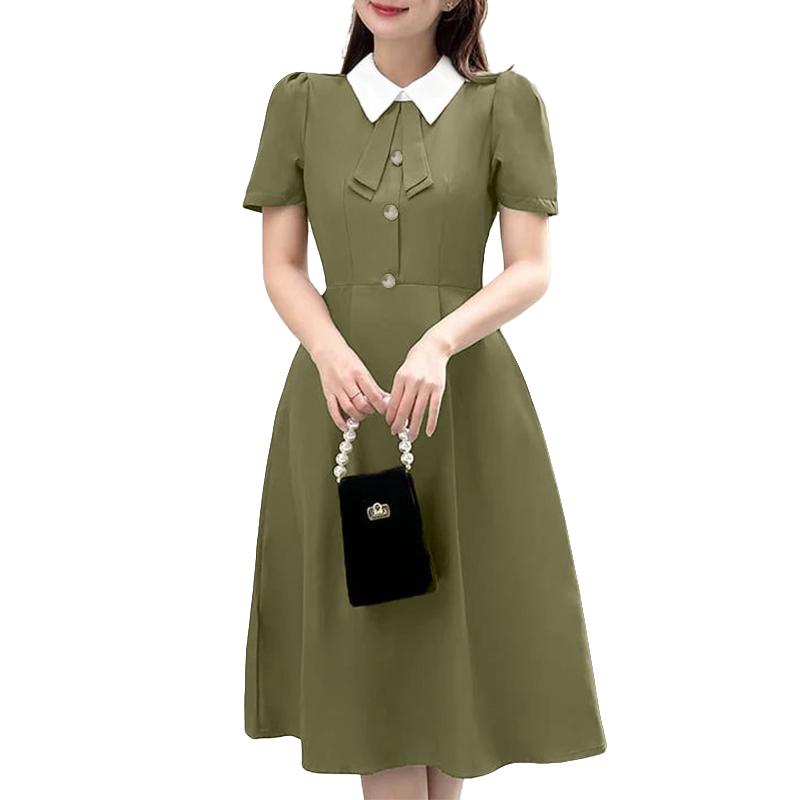 ZANZEA Женское летнее повседневное элегантное платье с коротким рукавом