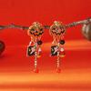 1 Pair Halloween Earrings Pumpkin Ghost Spider Charm Drop Earrings Women Hook Earrings Spooky Jewelry