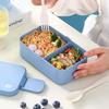 Microwavable 2 Layer Picnic Lunch Box Separated Food Storage Box Food Container  Outdoor