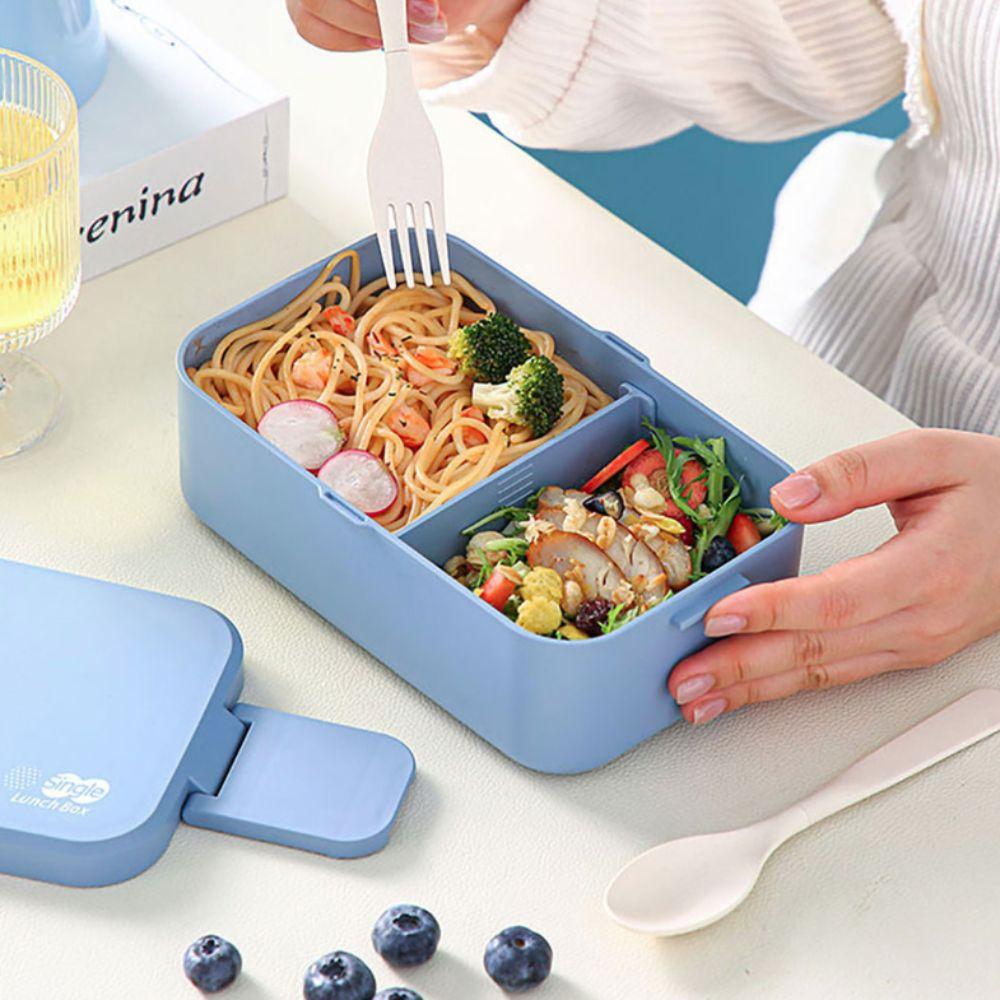 Microwavable 2 Layer Picnic Lunch Box Separated Food Storage Box Food Container Outdoor