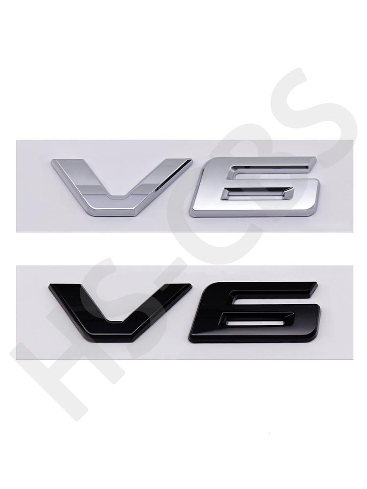 V6 Engine Displacement Logo Emblem ABS Car Sticker Badge for Toyota Alphard Rear Trunk Tailgate Stickers Car Styling Accessories