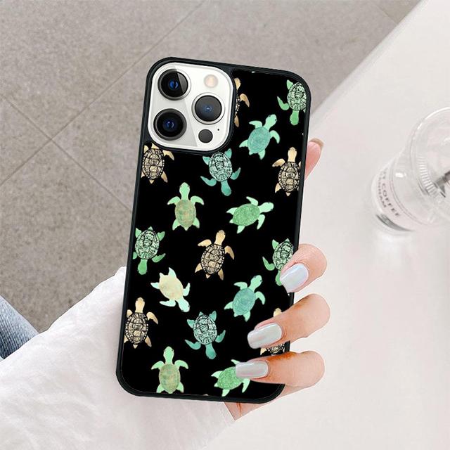 Cute Cartoon Turtle Mobile Phone Cases Cover For iPhone 17 Air 16 15 14 13 Pro Max 12 11 Pro Max Max Plus Coque