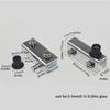 2pair Flush-fitting Glass Door Hinges Shaft Hinge Glass Clip Durable Glass Pivot Hinge  Cabinet