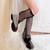 Women Summer JK Fishing Net Long Socks Lolita Style Outdoor Knee High Elastic Leg Warmers for Girl Cool Punk Gothic Socks