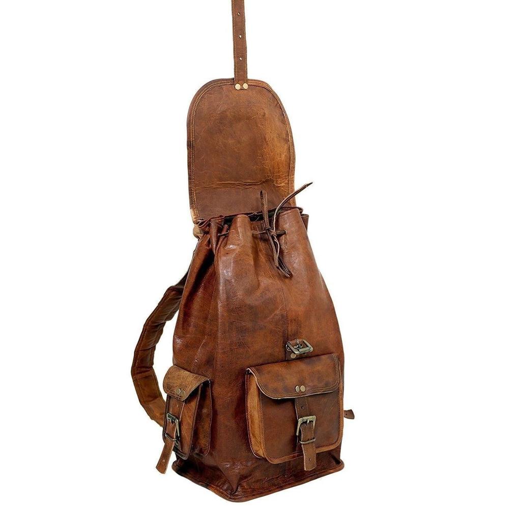 Кожаный рюкзак для ноутбука, мужской, из натуральной кожи, дорожный, винтажный, коричневый, новый