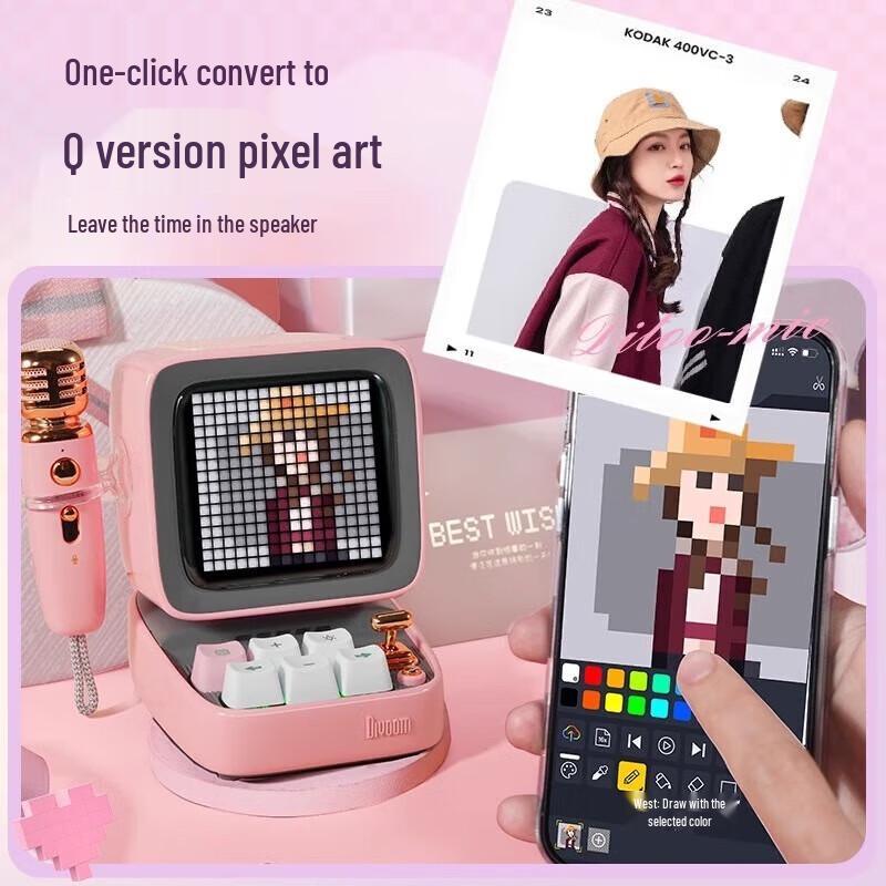Divoom Ditoo Retro Pixel Art Bluetooth Speaker