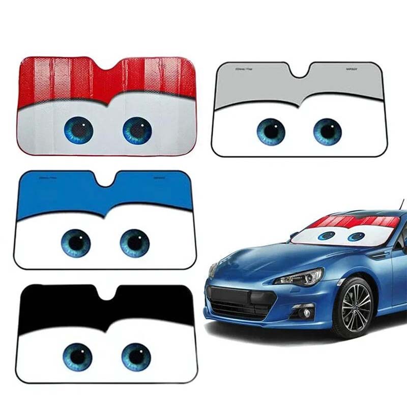 Cool Your Car Instantly Funny Eyes Windshield Shade Sunshade Blocks UV Rays and Folds for Easy Storage Accessories amabilis Updated