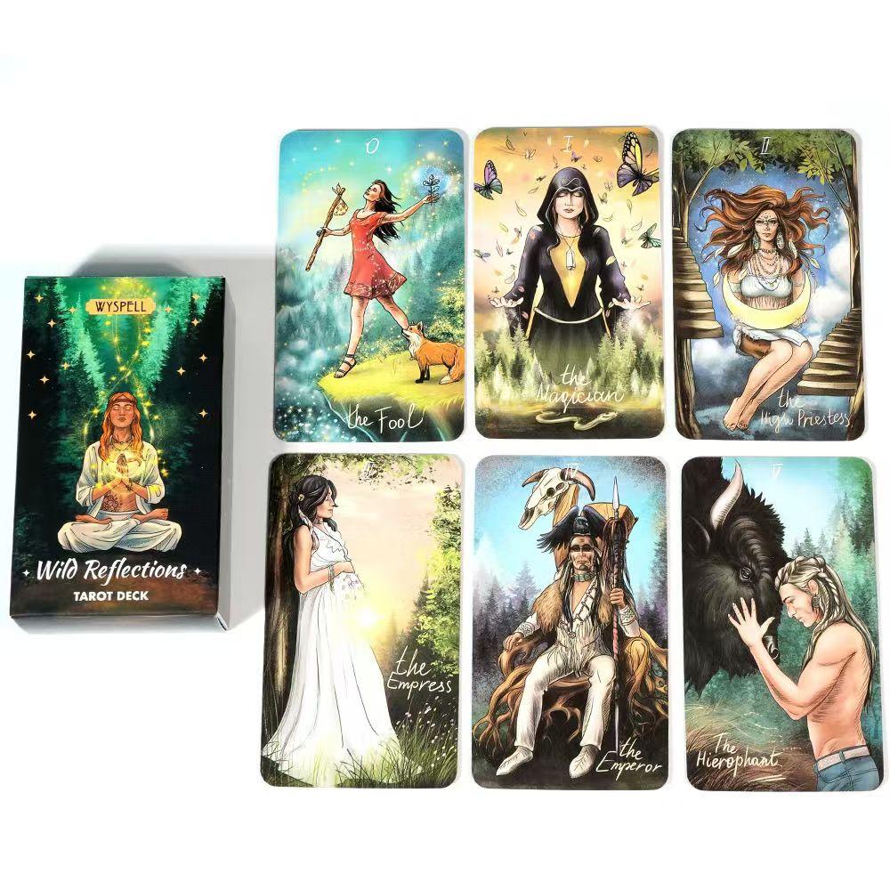 Wild Reflections Tarot Cards 10.3*6cm: Nature-Inspired Tarot Cards Beautiful Tarot Cards for Beginners 78 Pcs Cards
