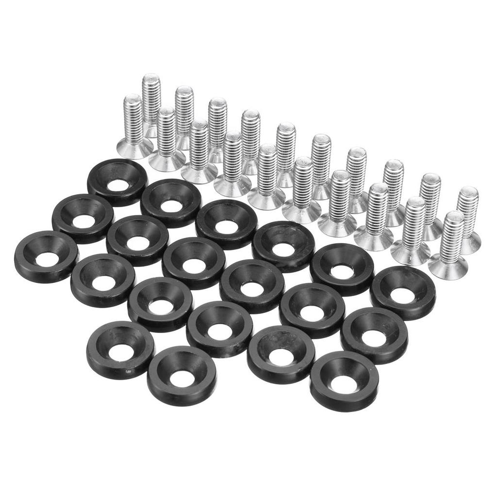 20 шт. M6x15 мм CNC алюминиевый автомобильный стайлинг универсальные наклейки на бампер пароль для комплекта для наряда на болты с шайбами на крыльях моторного отсека