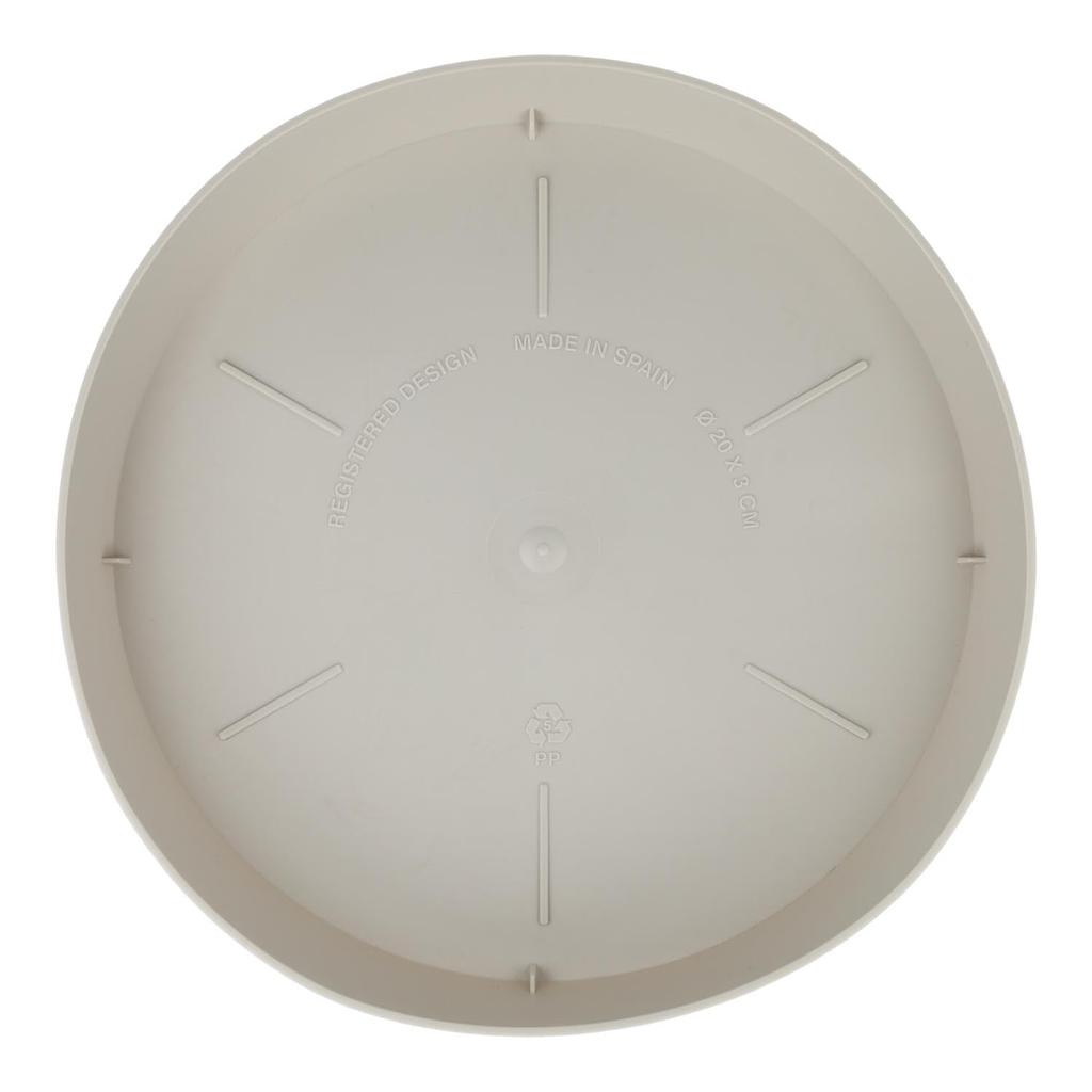 plato de inyeccion para maceta color ecru ø14cm