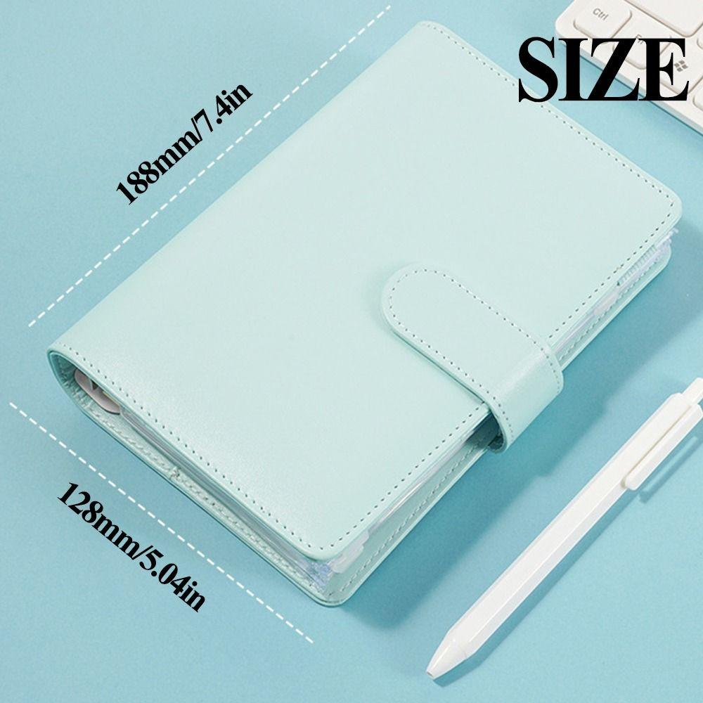 Pu Leather Saving Money Binder Macarone Color Budget Binder Loose-Leaf Notebook Savings Handbook
