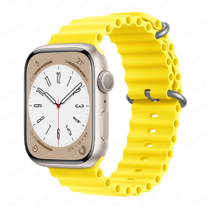 Ocean Strap for Apple Watch Band 49mm 44mm 40mm 45mm 41mm 42mm 38mm 40 44 45 Mm Silicone Bracelet IWatch Series 7 6 3 SE Ultra 8
