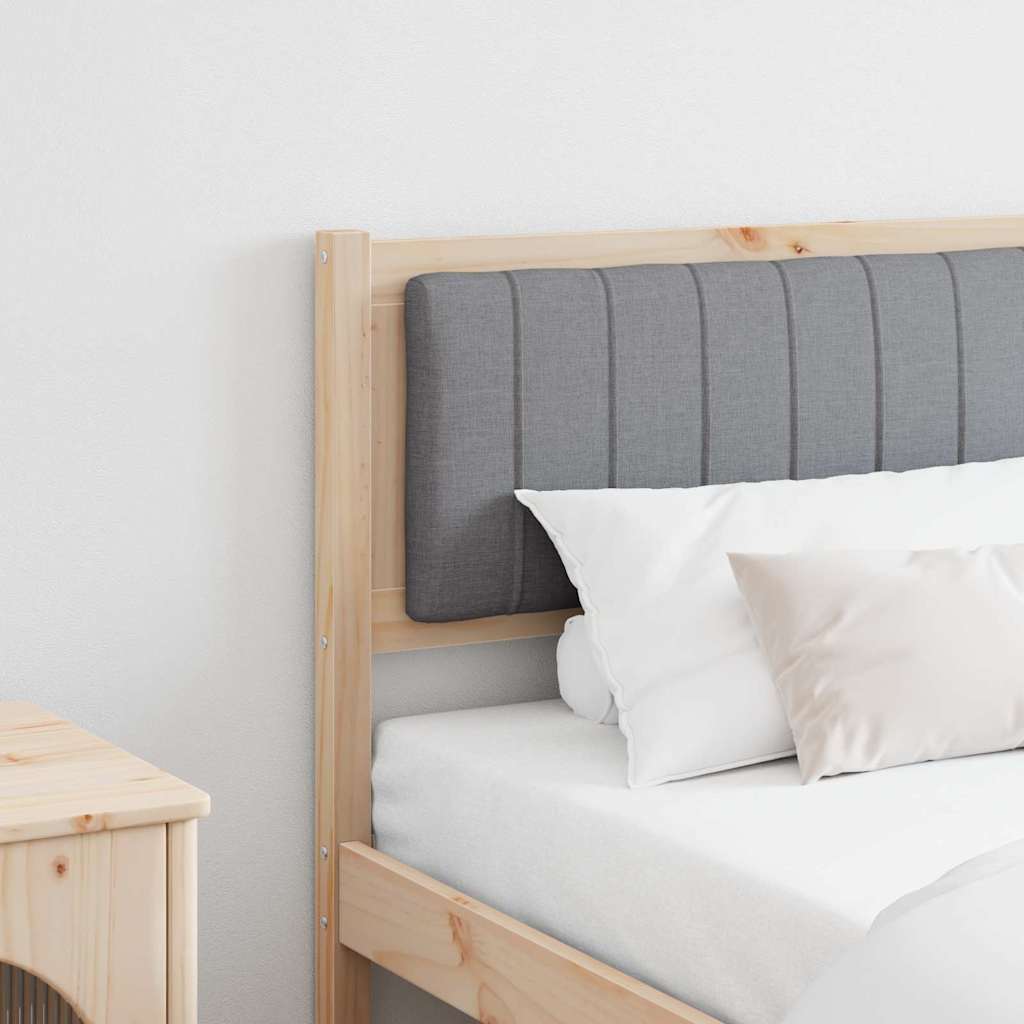 Upholstered Headboard in Brown 180 cm Solid Pine Wood