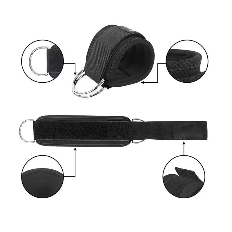 1pc Ankle Straps Cable Machines Workouts Fully Padded Ankle Cuffs for Leg Exercise Adjustable Size and Breathable Ankle Support Cuffs