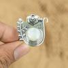Mothers day Deal Rainbow Moonstone Stone 925 Sterling Silver Flower Promise Ring