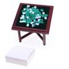 Realistic Clothes Mahjong Table Realistic Pretend Play for Kids Table and Chairs Model Toy 1:12 Doll House Accessories