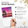 RED EMBER Aurora Borealis 2026 Mini Wall Calendar 12 Month | 7" x 14" Open | Thick & Sturdy Paper | Holiday Gift | Northern Lights Space Calendar